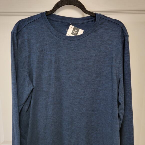 Member's Mark Men's Favorite Soft Long Sleeve Lounge Tee Blue Heather Size Small - Picture 2 of 8